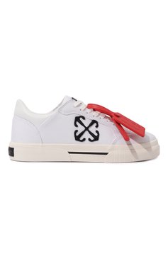 Женские текстильные кеды new low vulcanized OFF-WHITE черно-белого цвета, арт. 0WIA288S24FAB001 | Фото 6 (Материал внешний: Текстиль; Подошва: Платформа; Материал внутренний: Натуральная кожа, Текстиль; Материал сплава: Проставлено; Материал утеплителя: Без утеплителя; Драгоценные камни: Проставлено; Стили: Кэжуэл)