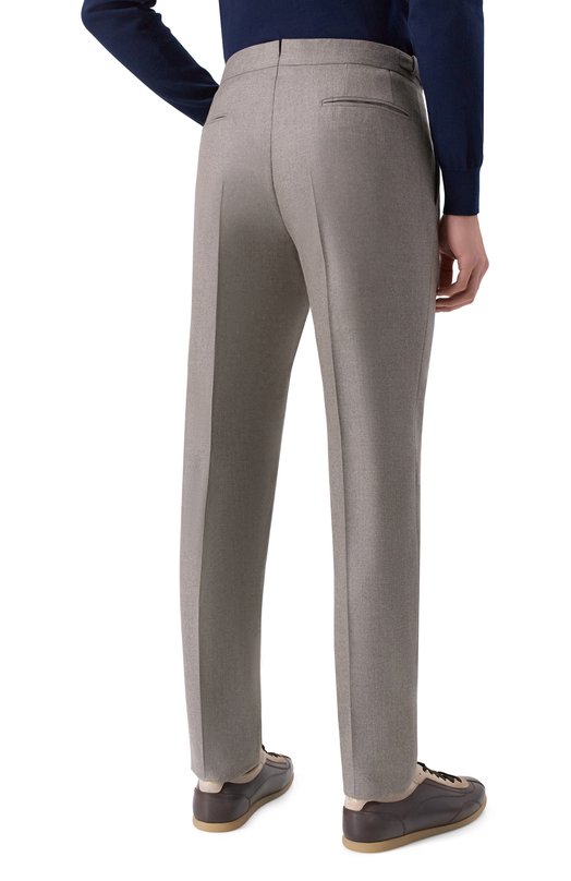 Шерстяные брюки Zegna 75A812/830F21A8 Коричневый  75A812/830F21A8 Фото 4