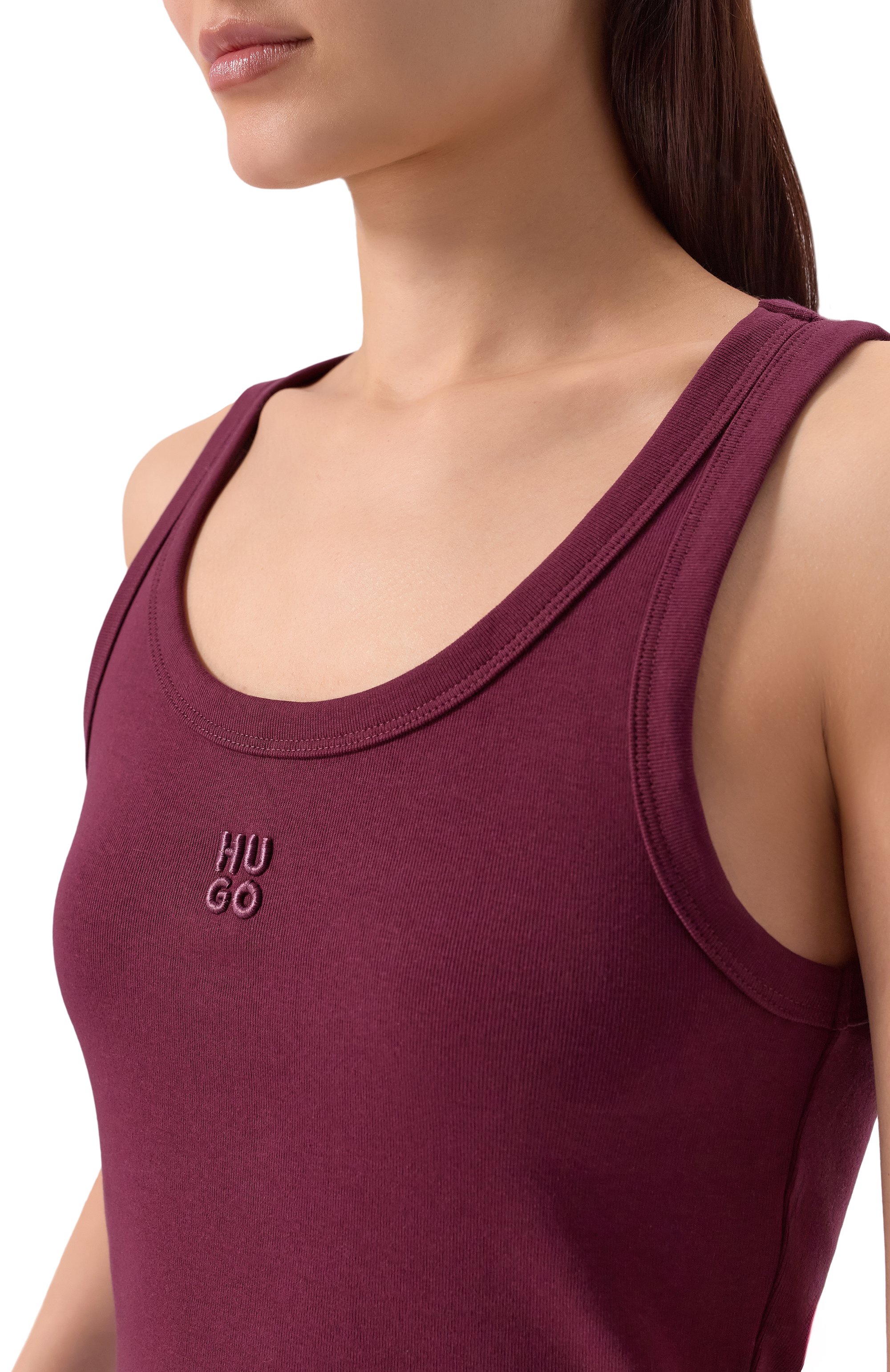 Хлопковая майка HUGO, арт. 50514489, фото 5