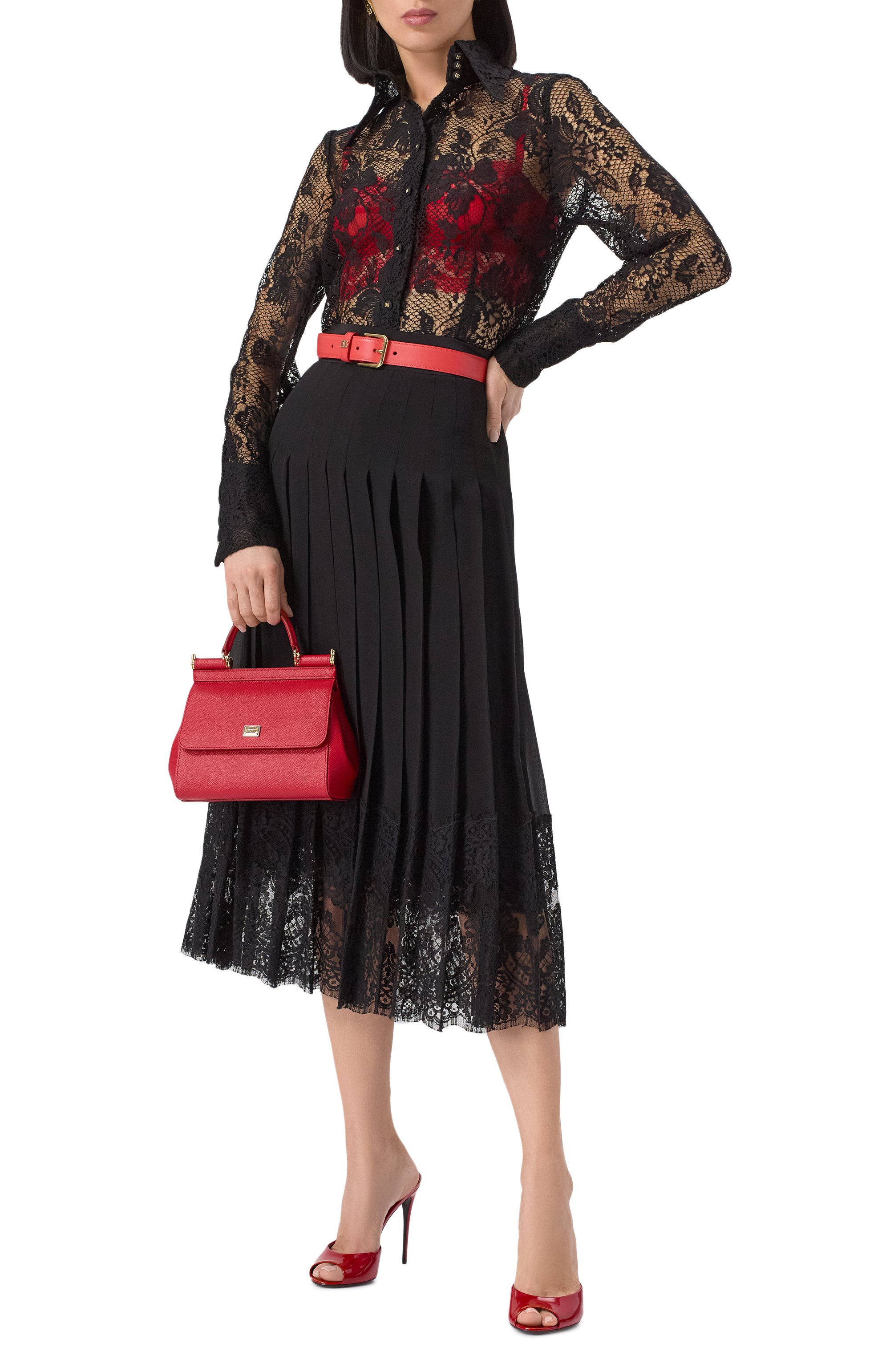 Хлопковая блузка DOLCE & GABBANA, арт. F5P70T/ILMBI, фото 2