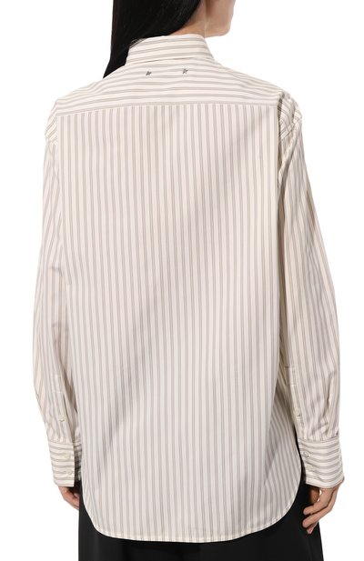 Хлопковая рубашка GOLDEN GOOSE DELUXE BRAND кремового цвета по цене 45550 руб., арт. GWP00820.P001168, фото 4 Хлопковая рубашка GOLDEN GOOSE DELUXE BRAND, арт. GWP00820.P001168, фото 4