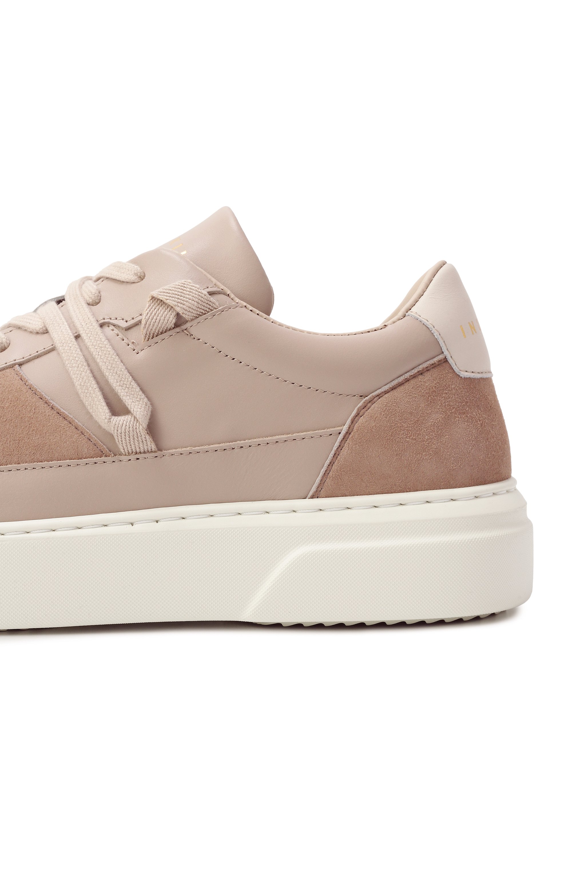 Кожаные кеды leo 855 INUIKII бежевого цвета по цене 34050 руб., арт. 50102-055, фото 7 Кожаные кеды leo 855 INUIKII, арт. 50102-055, фото 7