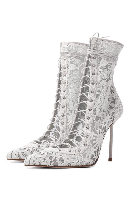 Текстильные ботильоны Colette 120 Le Silla 4180F100BXPPNEM Белый 4180F100BXPPNEM