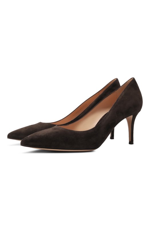 Замшевые туфли Gianvito 70 Gianvito Rossi G26770.70RIC.CAMM0KA Коричневый G26770.70RIC.CAMM0KA
