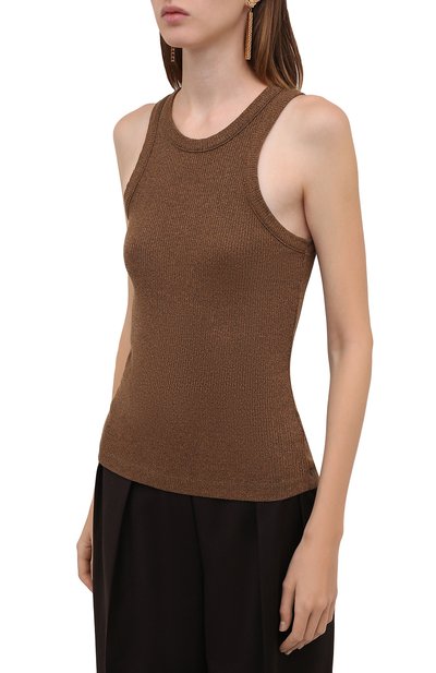 Майка AGOLDE коричневого цвета по цене 10350 руб., арт. A7101-1352, фото 3 Майка AGOLDE, арт. A7101-1352, фото 3