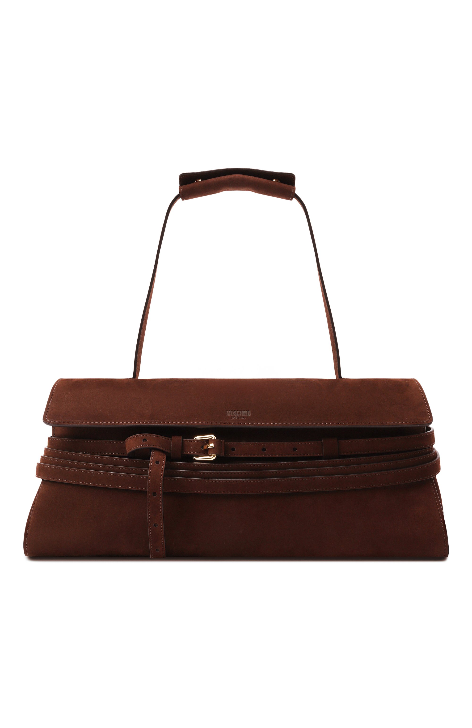 Сумка tie me MOSCHINO темно-коричневого цвета по цене 231000 руб., арт. MC4064PP10/0J0, фото 1 Сумка tie me MOSCHINO, арт. MC4064PP10/0J0, фото 1
