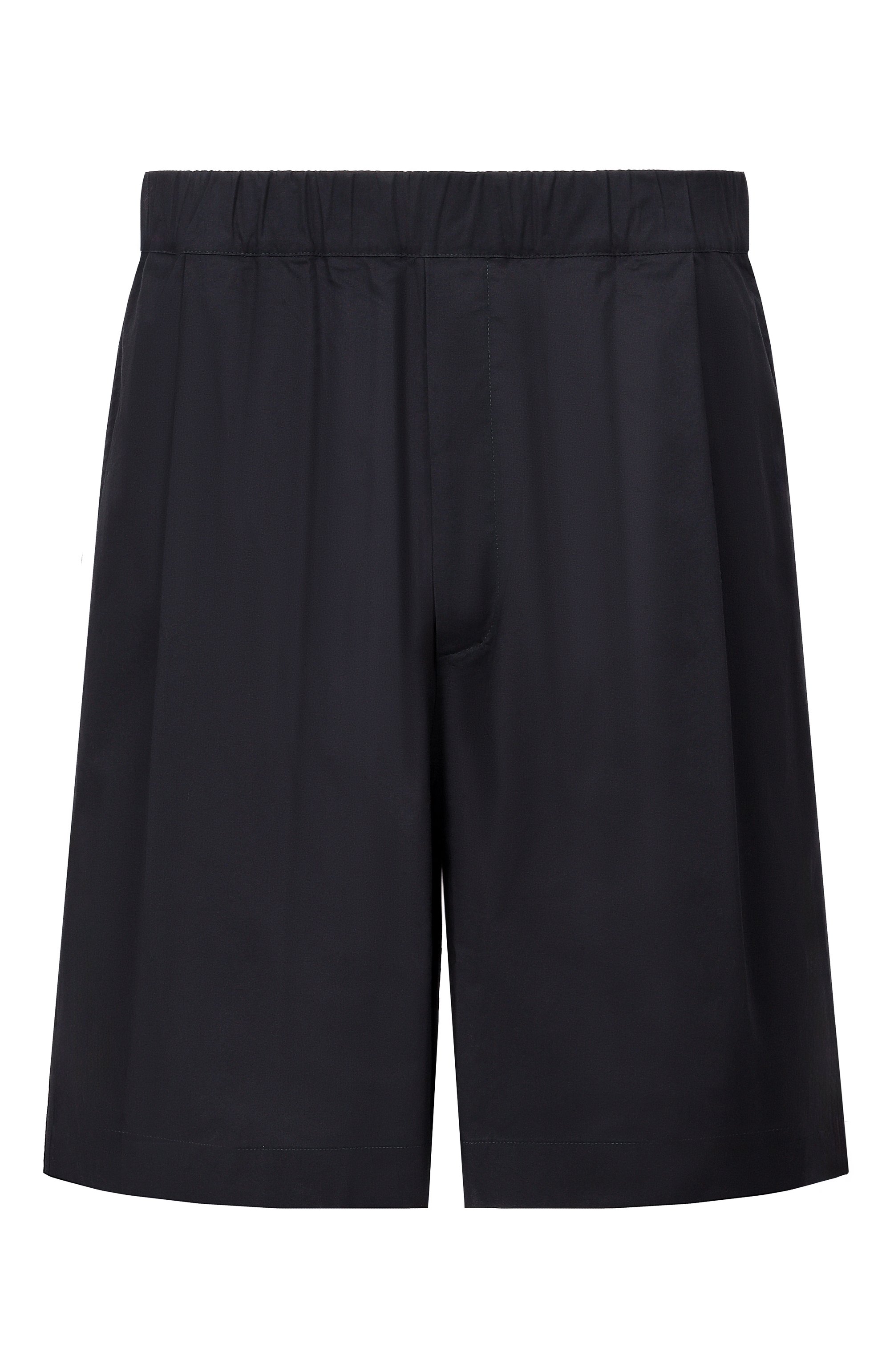 Хлопковые шорты LANEUS черного цвета по цене 22400 руб., арт. S6LAMASH112, фото 1 Хлопковые шорты LANEUS, арт. S6LAMASH112, фото 1