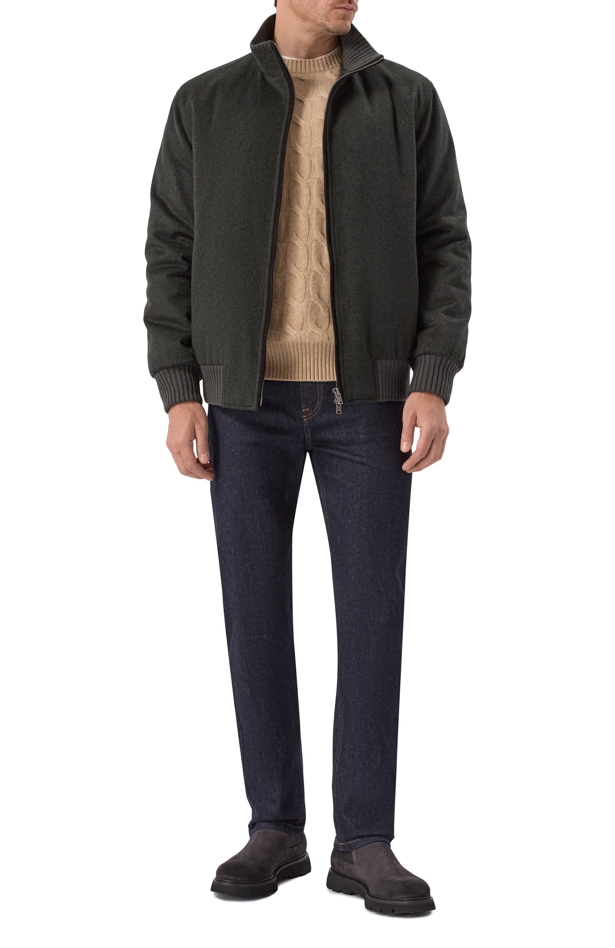 Кашемировый бомбер с подкладкой из соболя BLACK SABLE, арт. BS-MWB-EB, фото 2