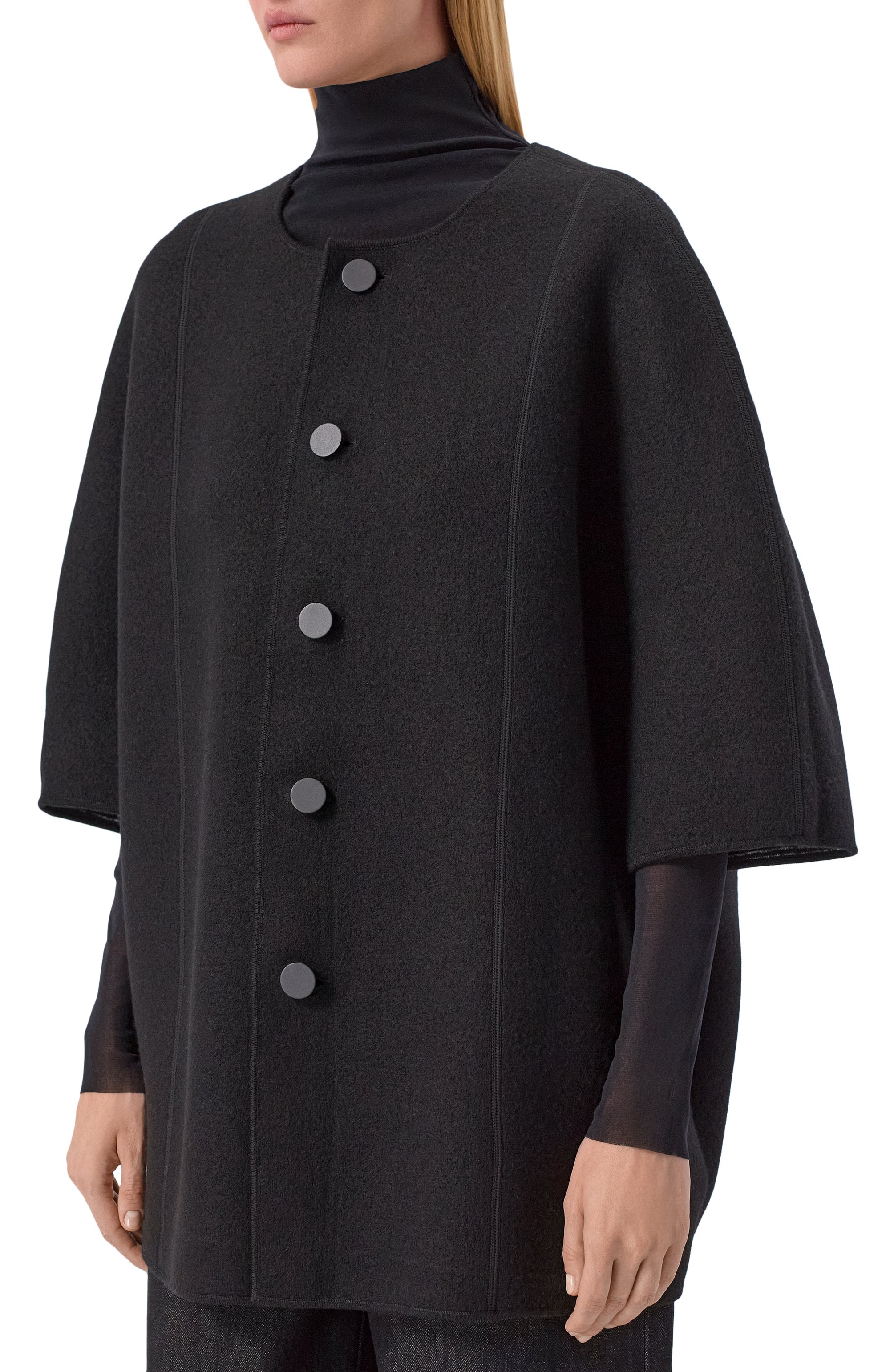 Двустороннее пальто из шерсти и хлопка EMPORIO ARMANI, арт. EW001235/AF18163, фото 6