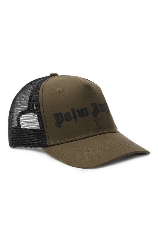 Хлопковая бейсболка Palm Angels PMLB068F25FAB002 Хаки PMLB068F25FAB002
