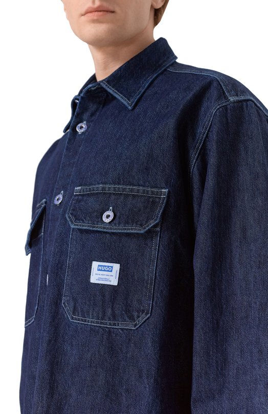 Джинсовая рубашка HUGO Blue 50556349 Синий  50556349 Фото 5