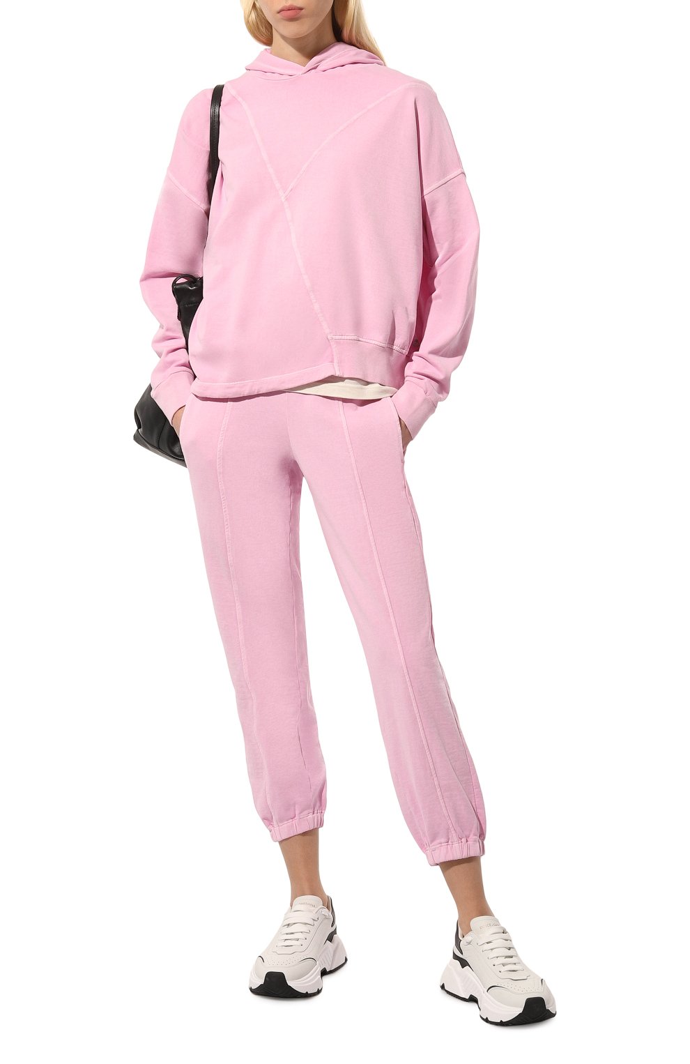 Хлопковые джоггеры DEHA розового цвета по цене 10800 руб., арт. D83116, фото 2 Хлопковые джоггеры DEHA, арт. D83116, фото 2