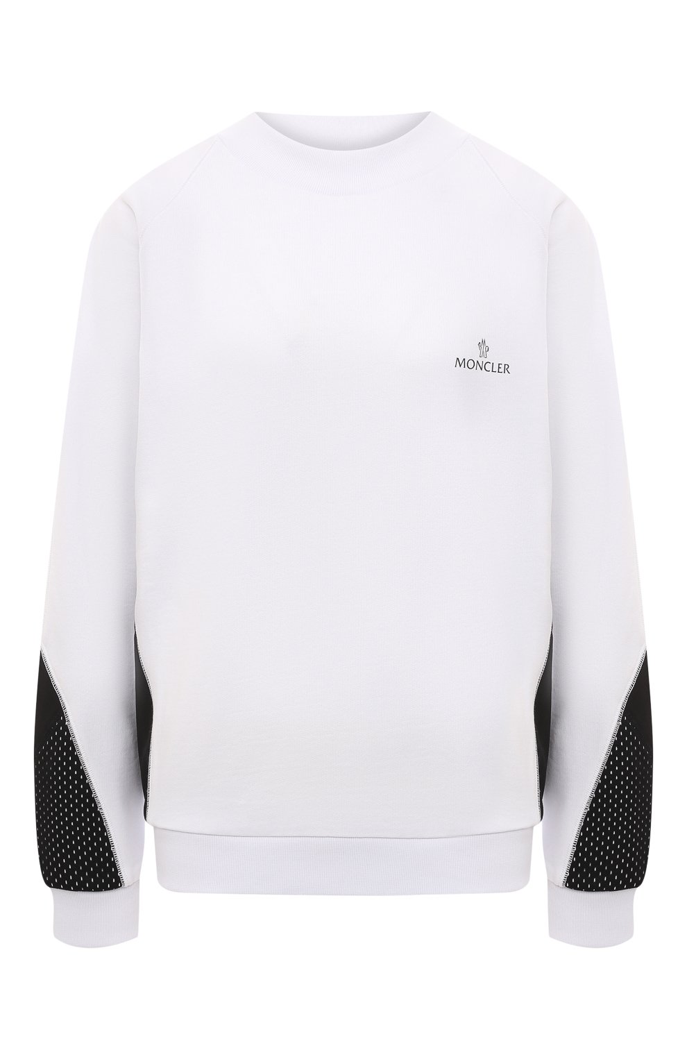 Хлопковый свитшот MONCLER белого цвета по цене 42700 руб., арт. H1-093-8G000-08-809KR, фото 1 Хлопковый свитшот MONCLER, арт. H1-093-8G000-08-809KR, фото 1