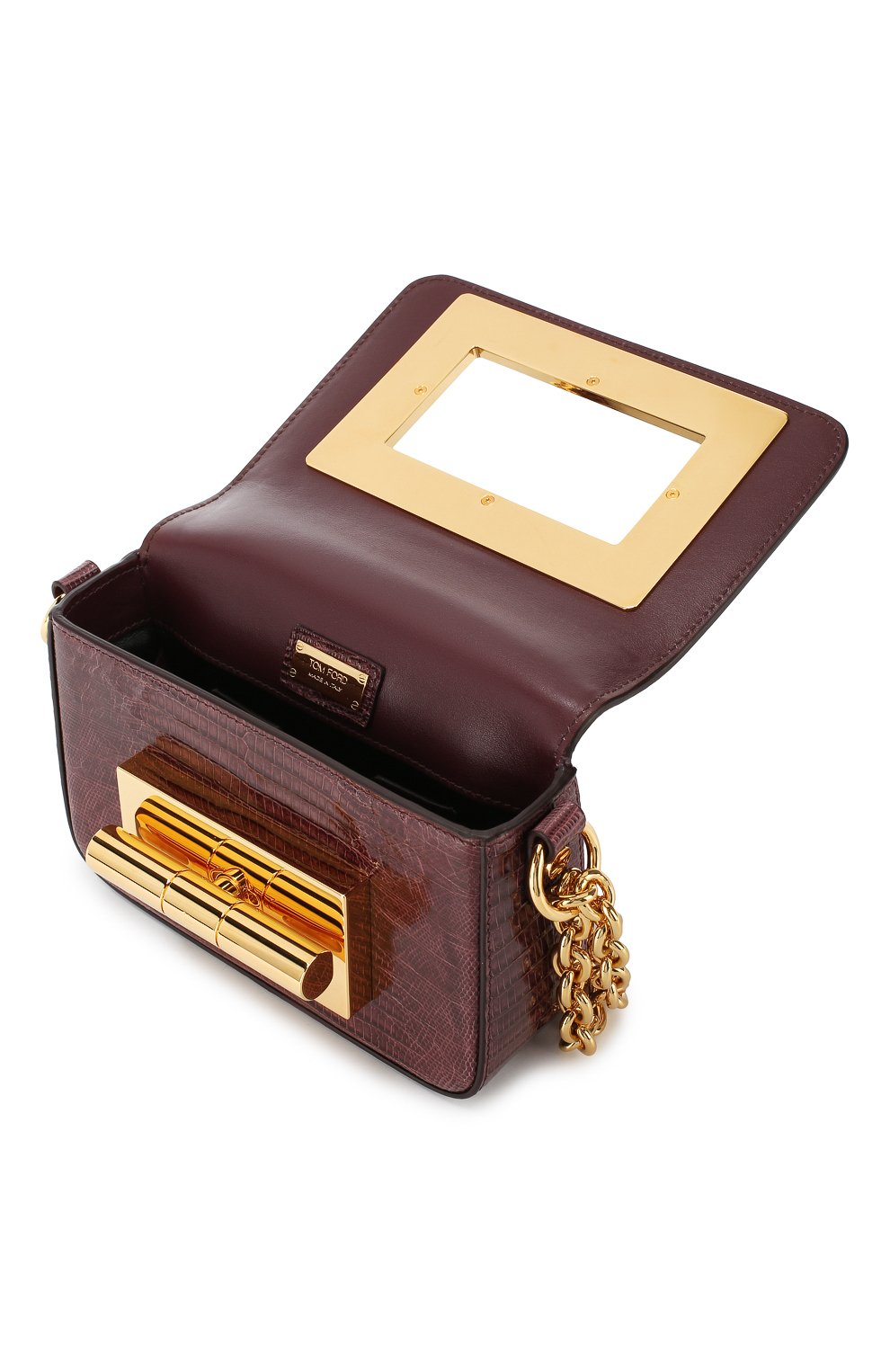 Сумка natalia small из кожи ящерицы TOM FORD, арт. L0825T-ETE001/SMER, фото 4