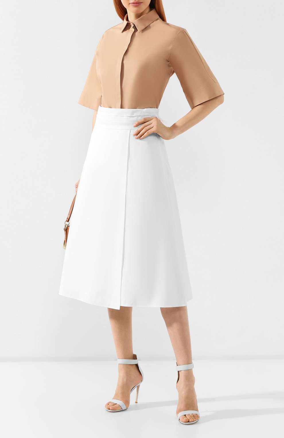 Хлопковая юбка JIL SANDER NAVY, арт. JNWM3501A/JM2434, фото 2