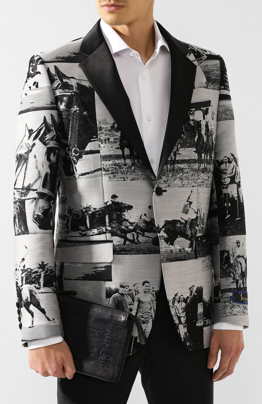 Кожаный клатч BERLUTI серого цвета по цене 199000 руб., арт. N140152, фото 2 Кожаный клатч BERLUTI, арт. N140152, фото 2