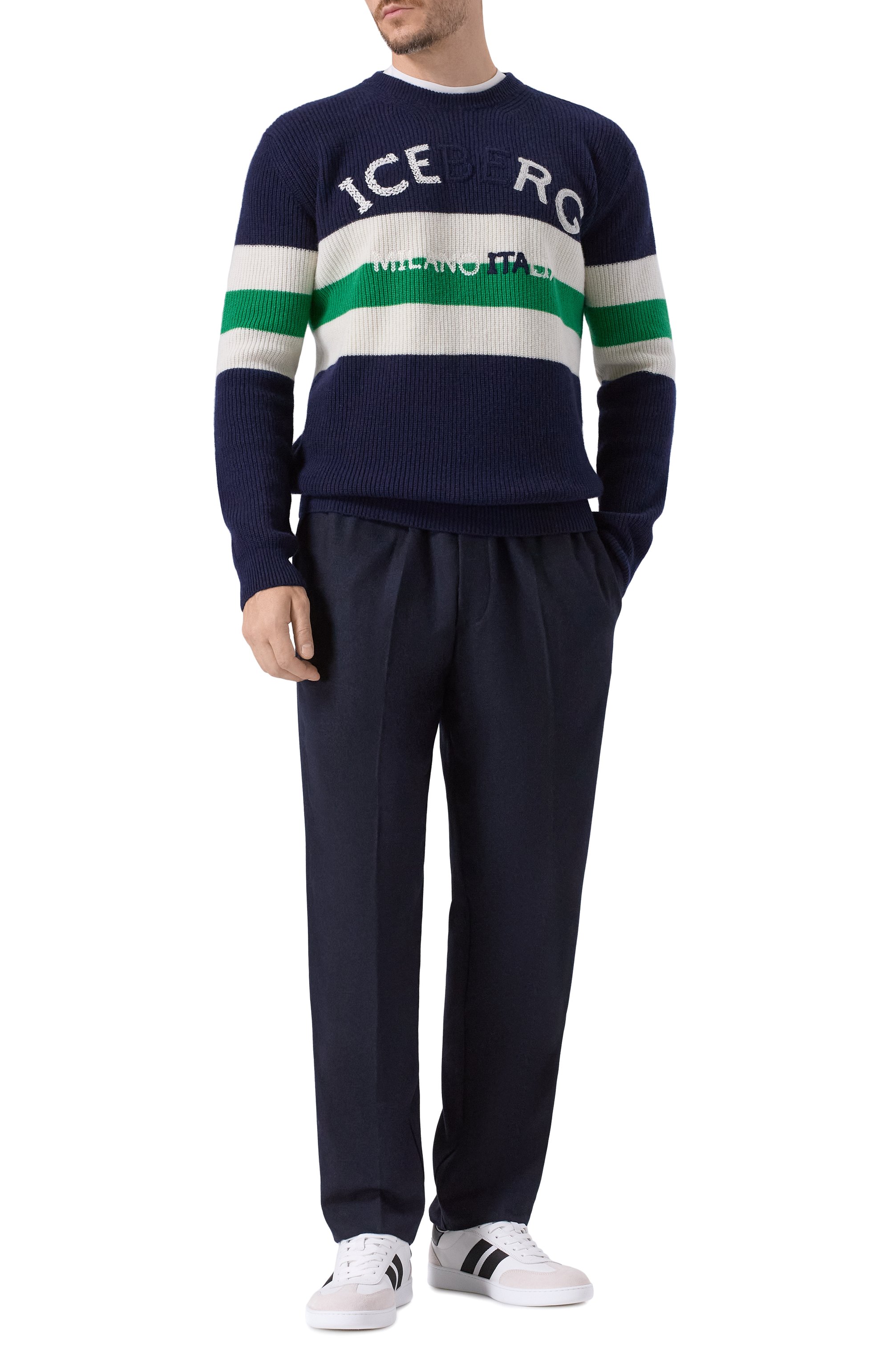 Брюки из шерсти и шелка ICEBERG, арт. B080/3080, фото 2