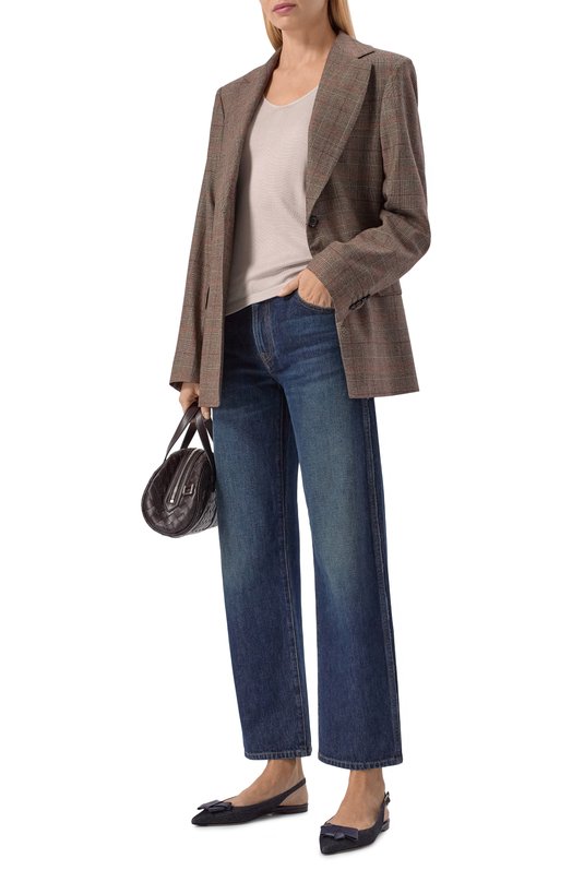 Текстильные балетки Kiton D61827K0900H02 Синий  D61827K0900H02 Фото 3