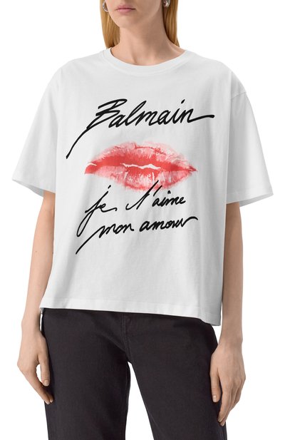 Хлопковая футболка BALMAIN, арт. EF1EG110/GE45, фото 3