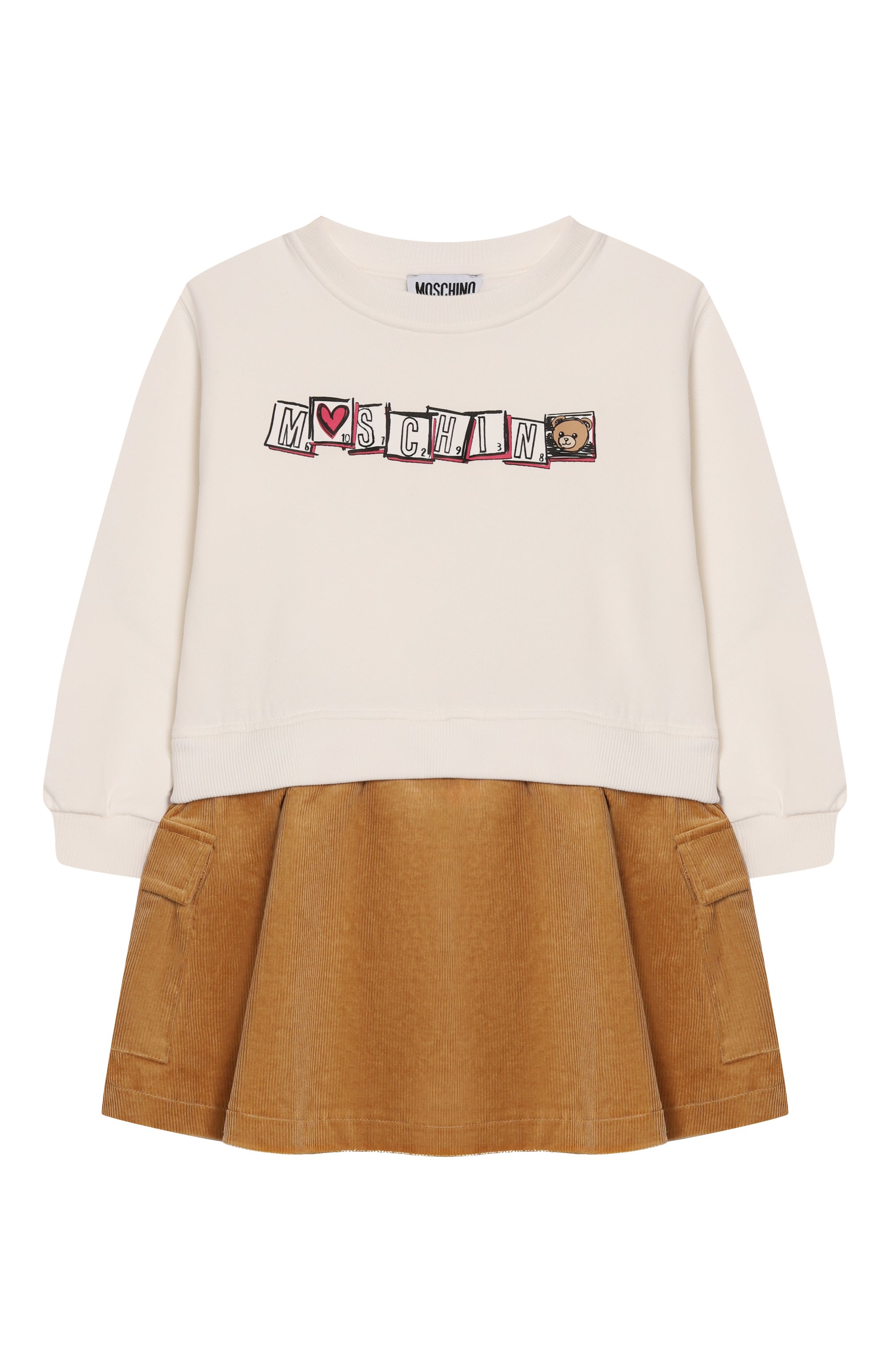 Хлопковое платье MOSCHINO, арт. HDV0GV/LCA43/4-8, фото 1