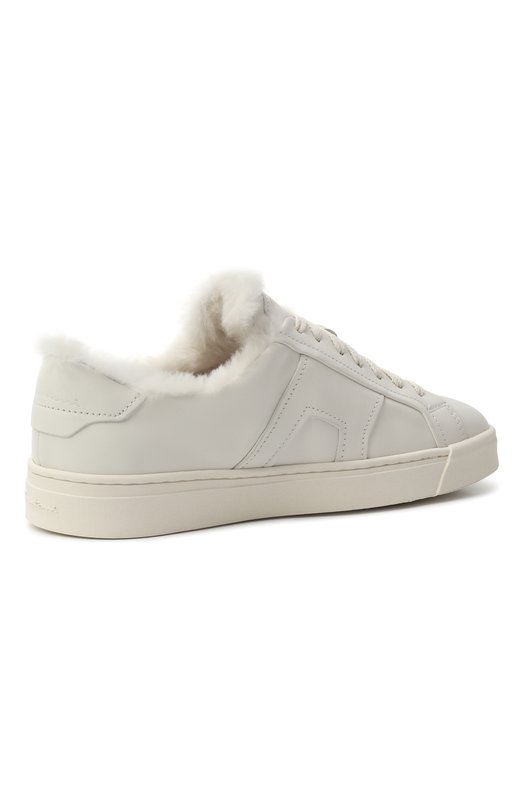 Кожаные кеды Santoni WBGG61419PNNPXWL Белый  WBGG61419PNNPXWL Фото 5