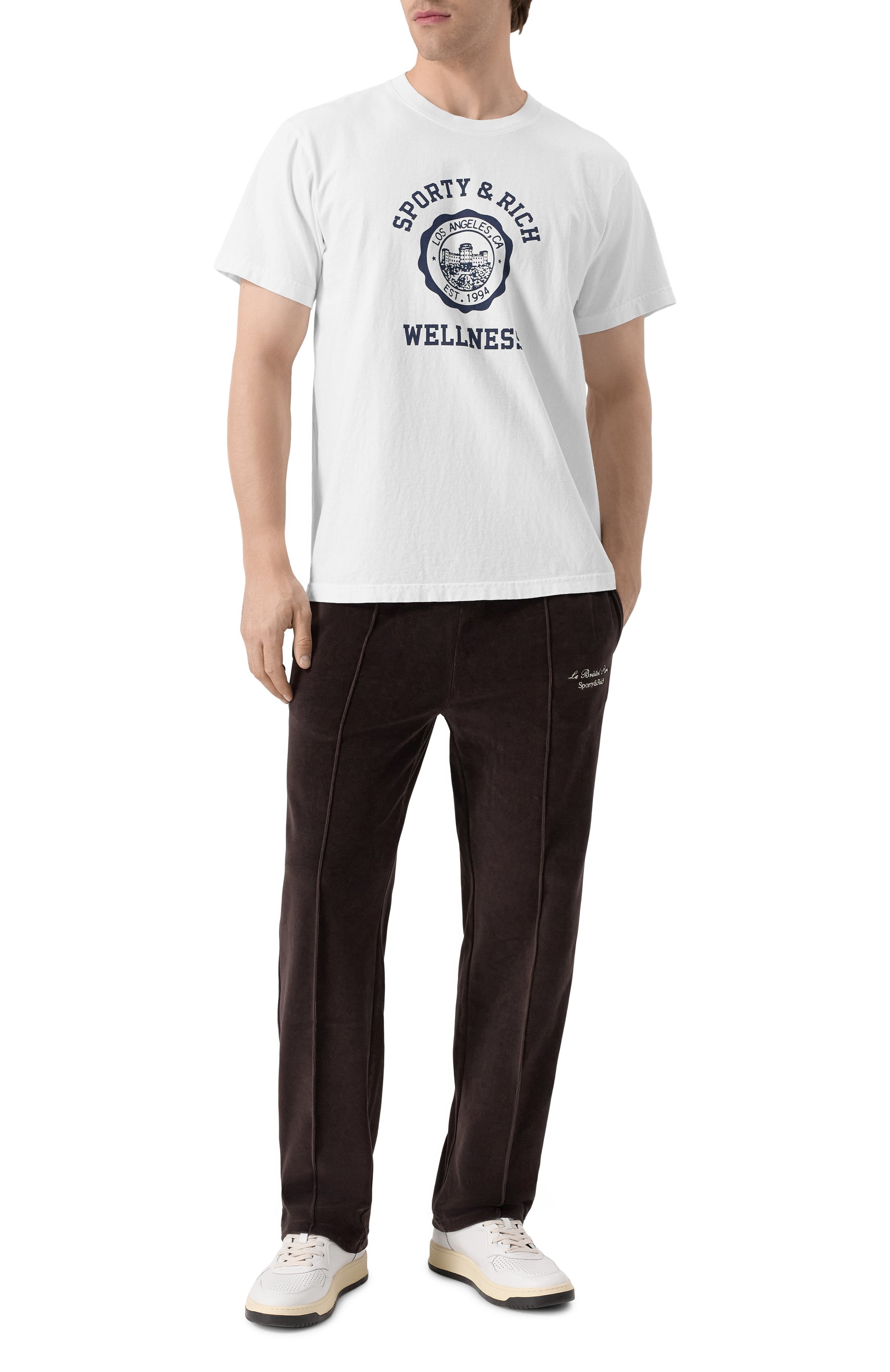 Хлопковая футболка SPORTY AND RICH, арт. T0043508033WH01, фото 2