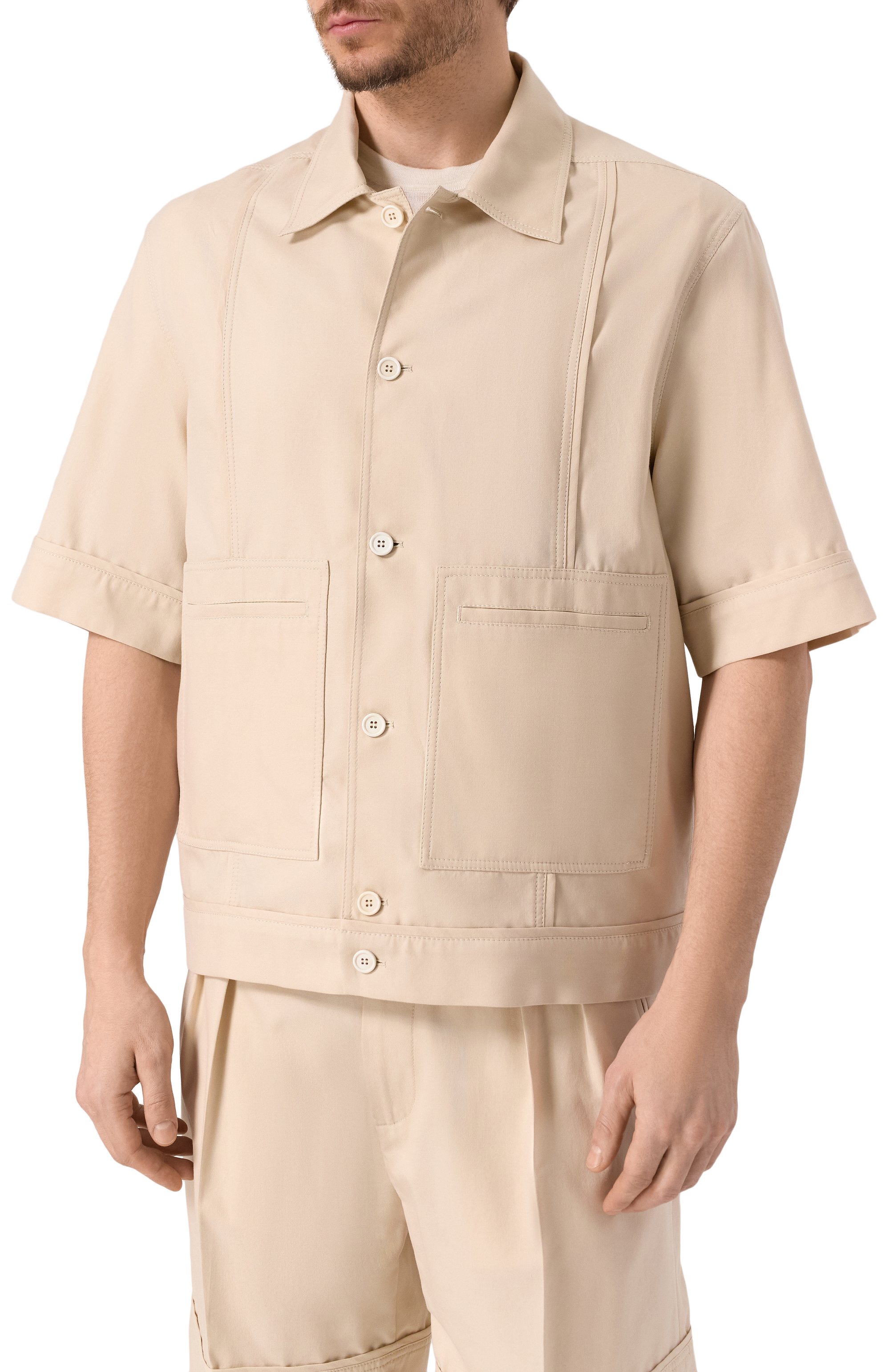 Рубашка из хлопка и шелка MVST, а�рт. 25E/X1P/0/G041/0207, фото 3