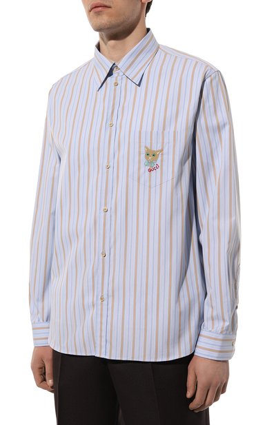 Хлопковая рубашка GUCCI, арт. 659625 ZAG0I, фото 3