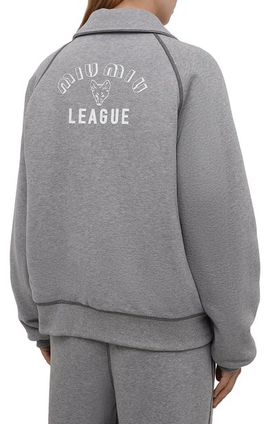 Хлопковая толстовка MIU MIU, арт. MJL780-1Z4H-F0031, фото 4