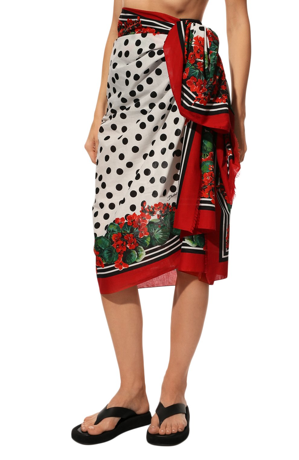 Хлопковое парео DOLCE & GABBANA, арт. FS185A/GD043/0UTLET AW22-23, фото 3