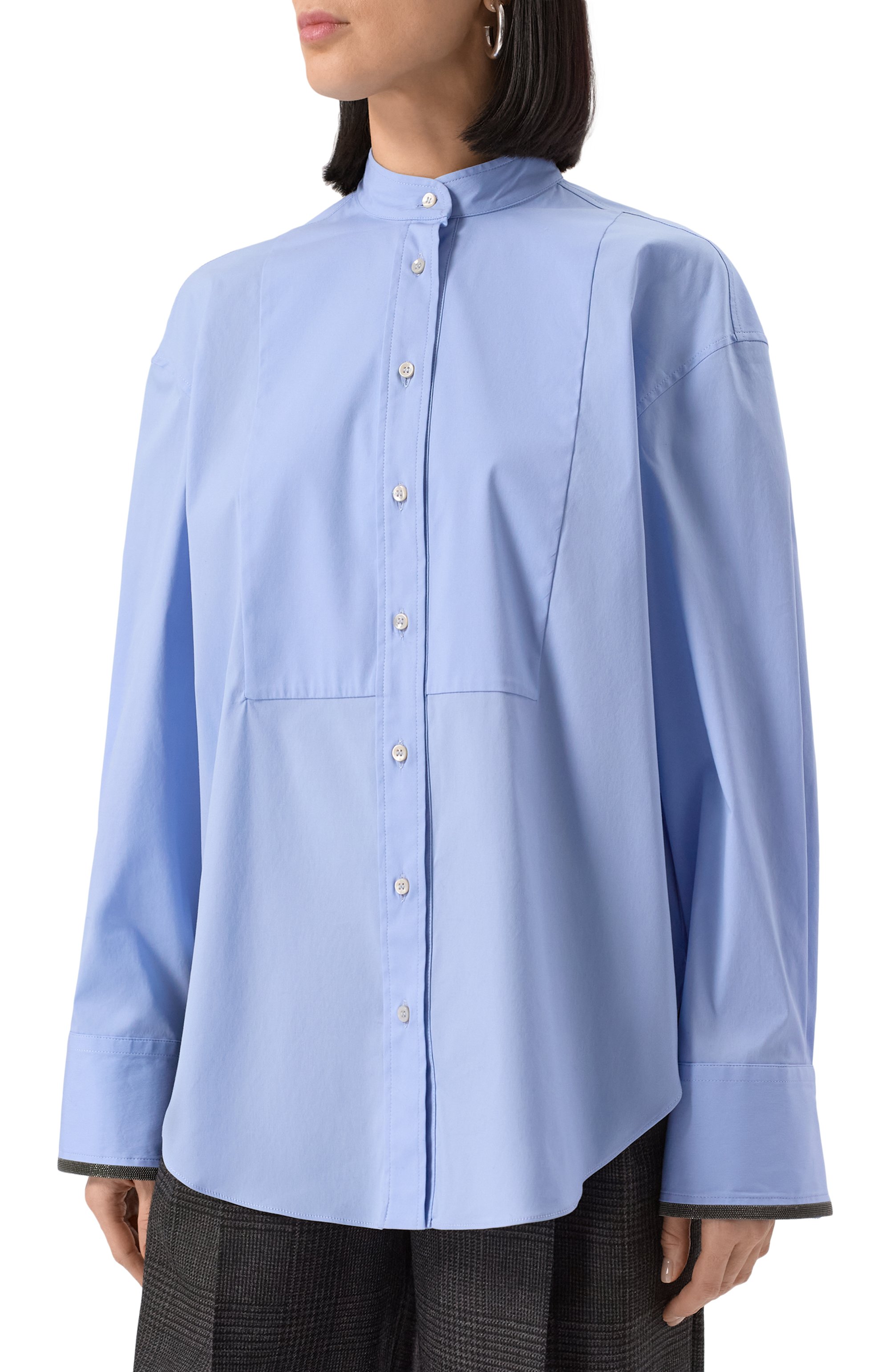 Хлопковая рубашка BRUNELLO CUCINELLI, арт. M0091MP806, фото 3