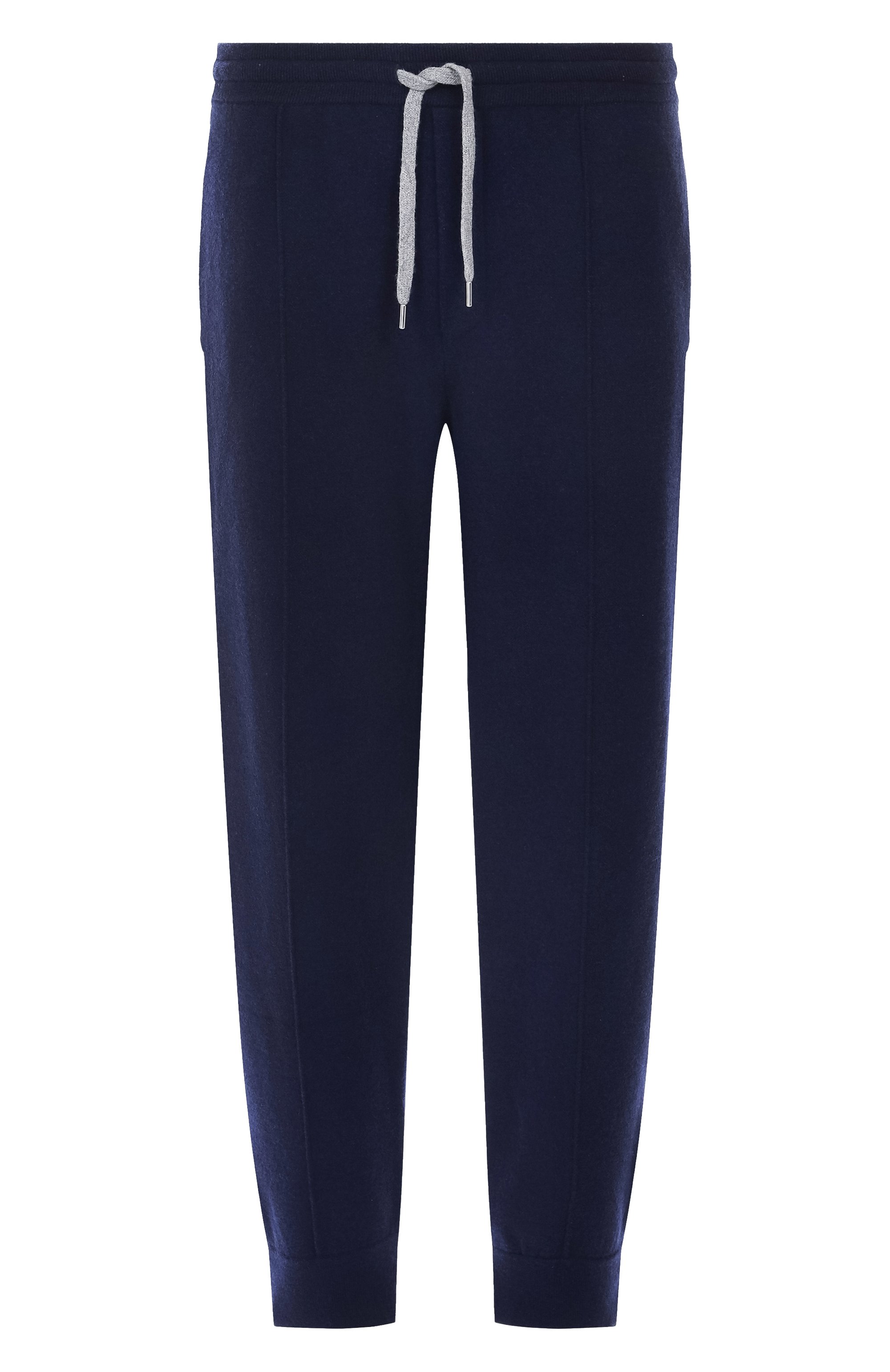 Кашемировые джоггеры BRUNELLO CUCINELLI темно-синего цвета по цене 437500 руб., арт. M2219209G, фото 1 Кашемировые джоггеры BRUNELLO CUCINELLI, арт. M2219209G, фото 1