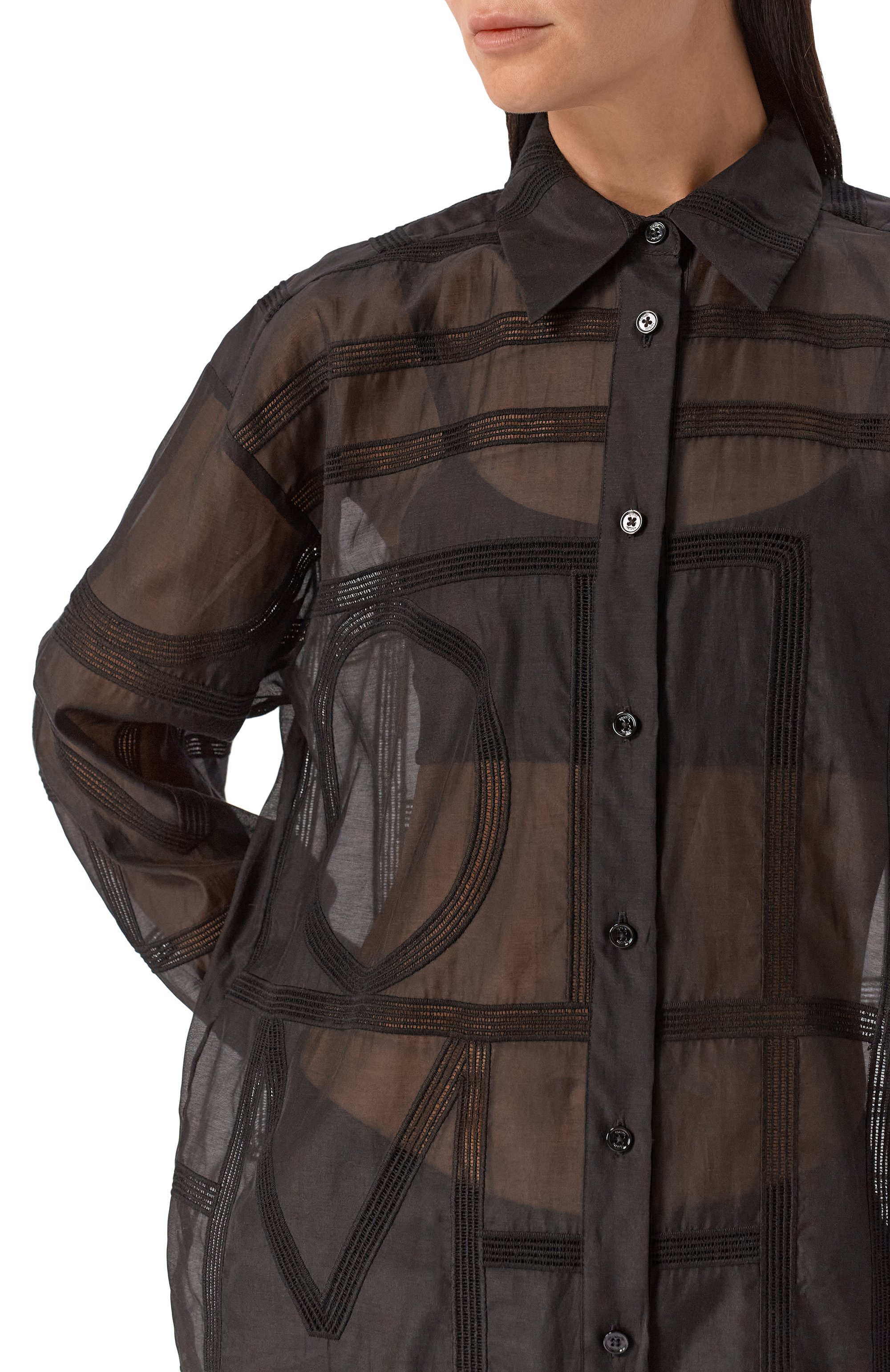 Рубашка из хлопка и шелка TOTEME, арт. 253-WRT0480-FB0441, фото 5