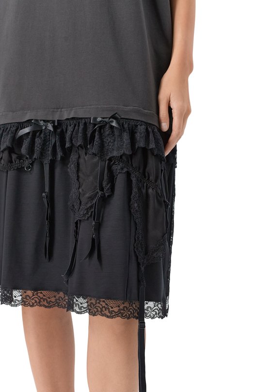 Хлопковое платье Balenciaga 831215/TMN09 Чёрный  831215/TMN09 Фото 5
