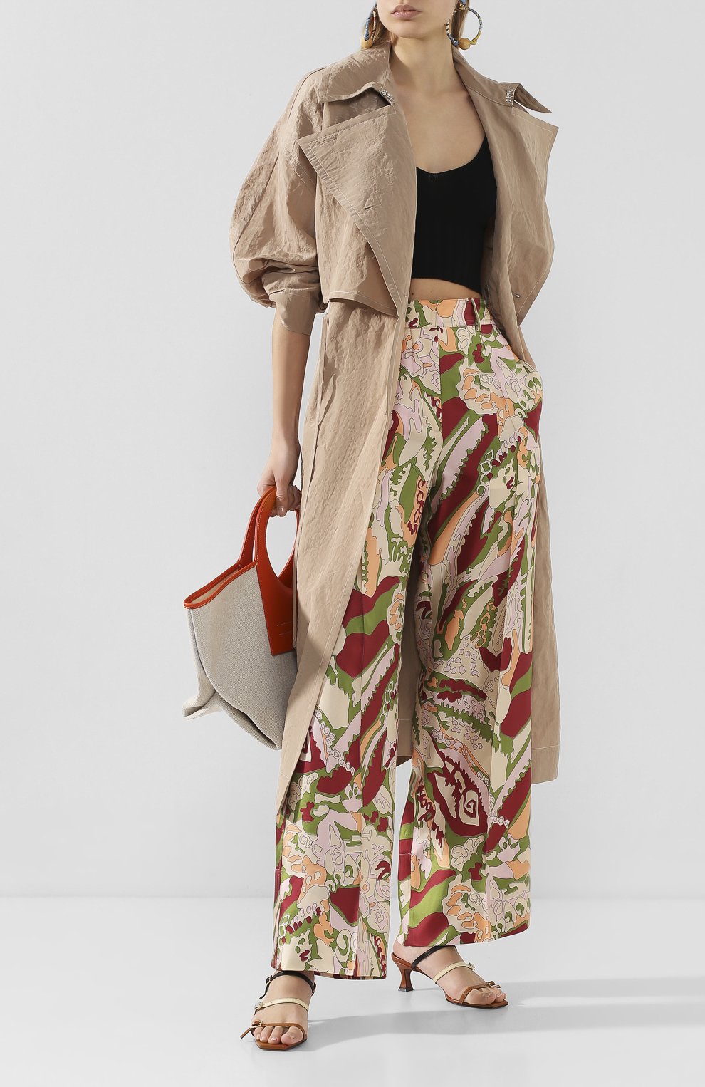 Шелковые брюки VICTORIA BECKHAM, арт. 1120WTR000861C, фото 2