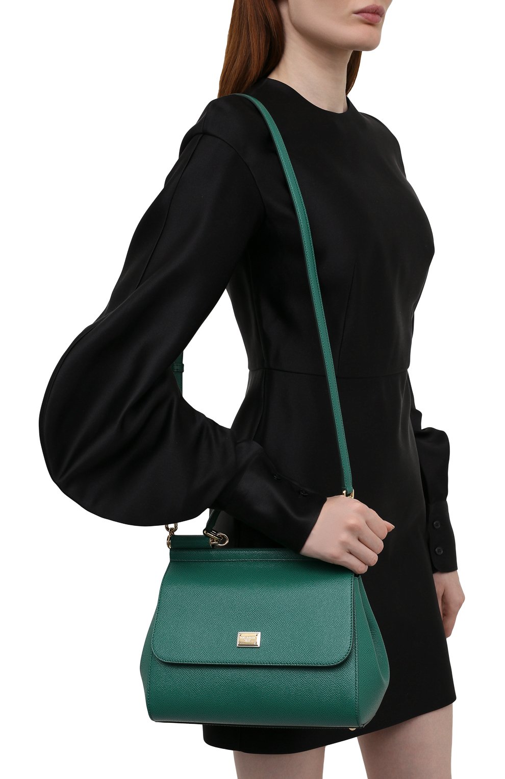 Сумка sicily medium DOLCE & GABBANA изумрудного цвета по цене 229000 руб., арт. BB6002/A1001, фото 2 Сумка sicily medium DOLCE & GABBANA, арт. BB6002/A1001, фото 2