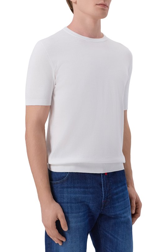 Хлопковый джемпер Andrea Campagna M5426-8055 Белый  M5426-8055 Фото 3