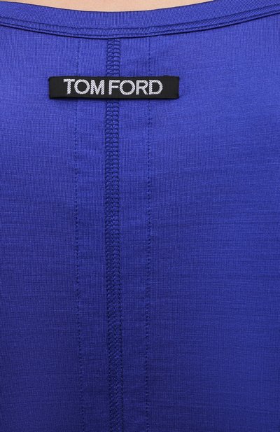 Шелковая футболка TOM FORD синего цвета по цене 92850 руб., арт. TSJ383-FAX835, фото 5 Шелковая футболка TOM FORD, арт. TSJ383-FAX835, фото 5