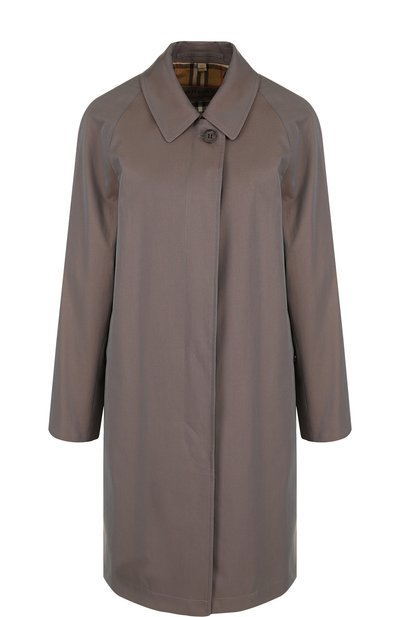 Однотонное хлопковое пальто прямого кроя BURBERRY, арт. 4073797, фото 1