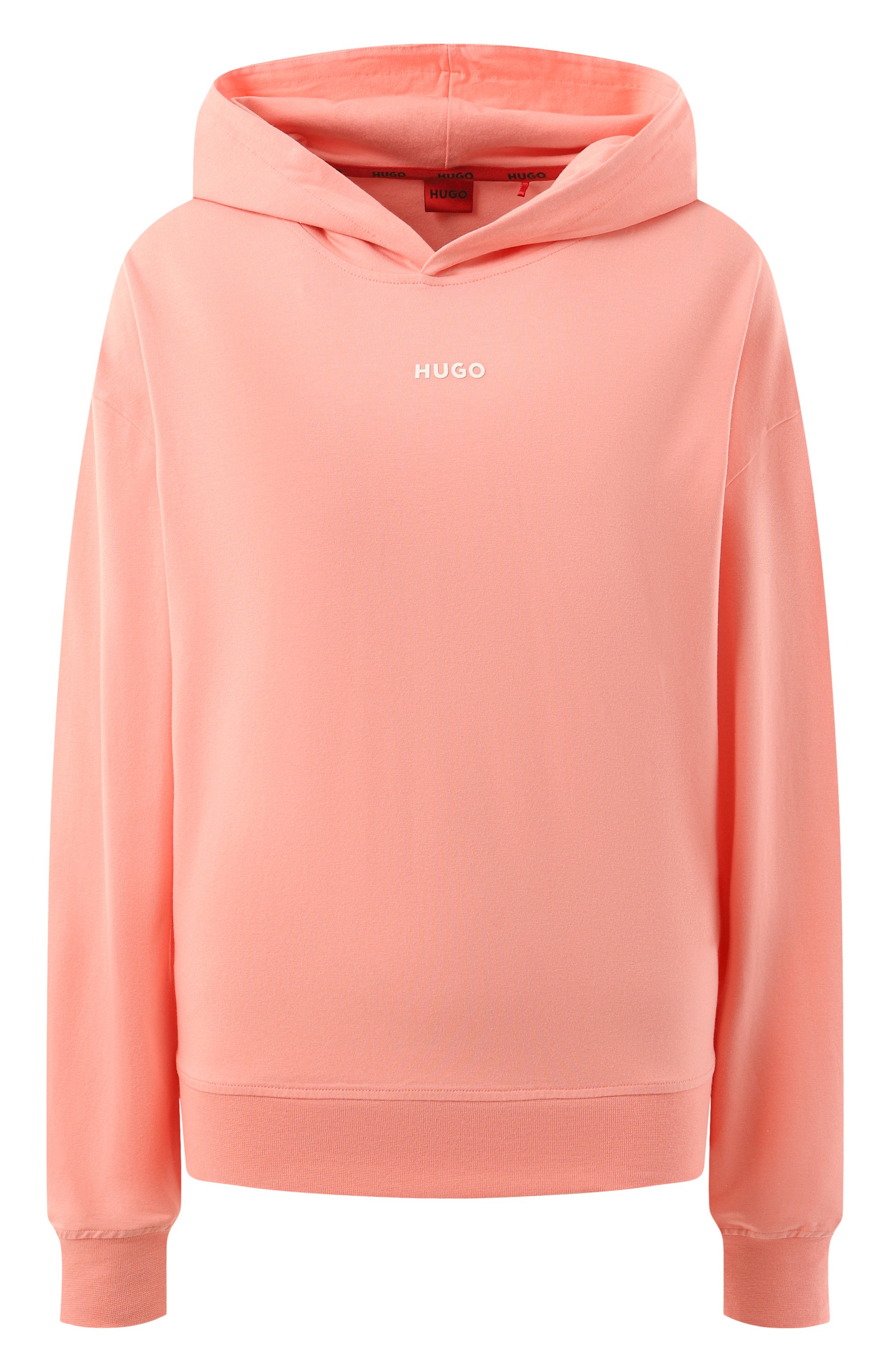 Хлопковое худи HUGO розового цвета по цене 9495 руб., арт. 50490594, фото 1 Хлопковое худи HUGO, арт. 50490594, фото 1