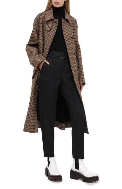 Шерстяные брюки BRUNELLO CUCINELLI коричневого цвета по цене 154000 руб., арт. MB580P7497, фото 2 Шерстяные брюки BRUNELLO CUCINELLI, арт. MB580P7497, фото 2