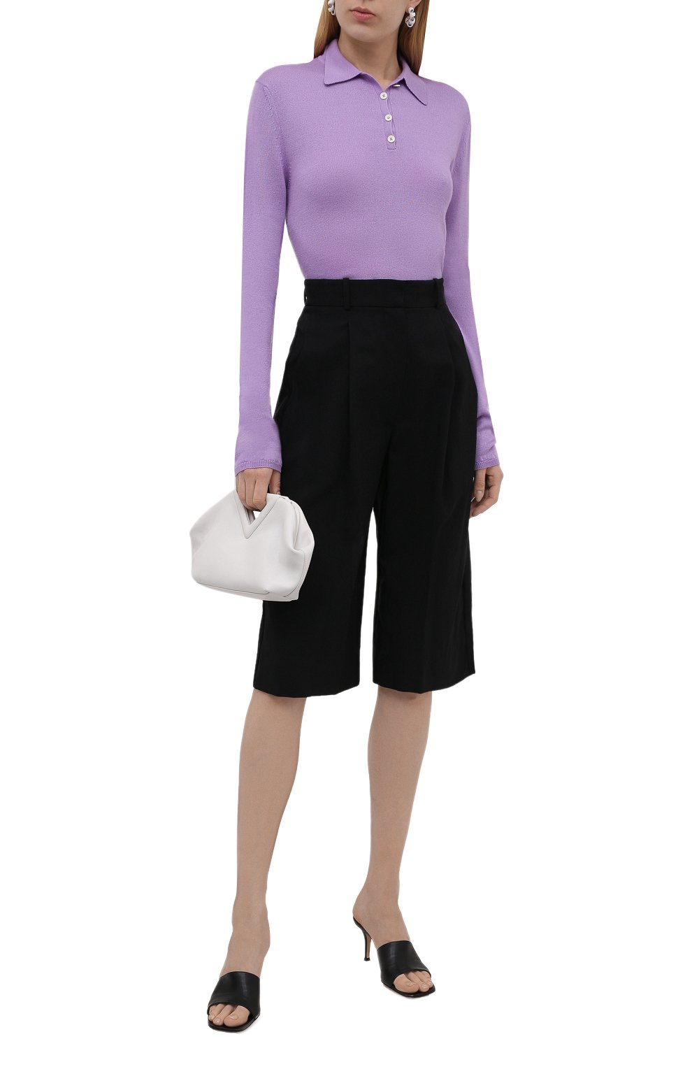 Шорты LOW CLASSIC черного цвета по цене 25050 руб., арт. L0W21SS_SR02BK, фото 2 Шорты LOW CLASSIC, арт. L0W21SS_SR02BK, фото 2