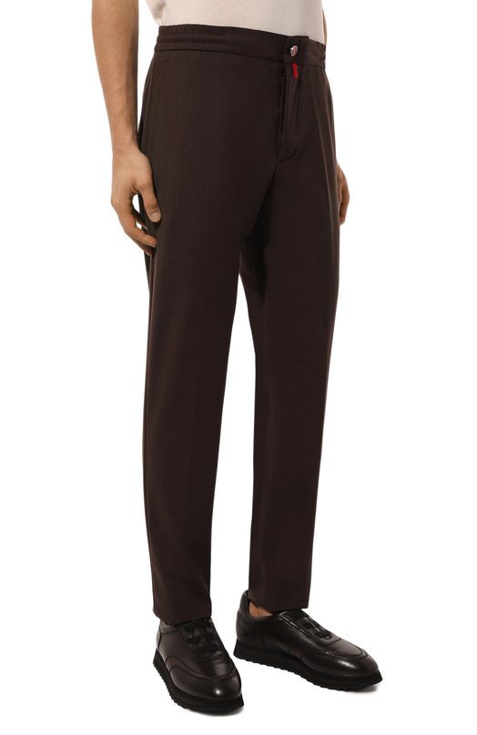 Шерстяные брюки Kiton UPLACK0134F05 Бордовый  UPLACK0134F05 Фото 3