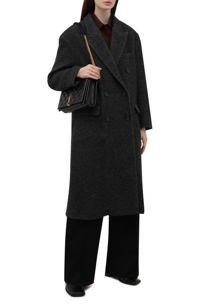 Двубортное пальто ISABEL MARANT ETOILE серого цвета по цене 79950 руб., арт. MA0986-21A007E/L0JIMA, фото 2 Двубортное пальто ISABEL MARANT ETOILE, арт. MA0986-21A007E/L0JIMA, фото 2
