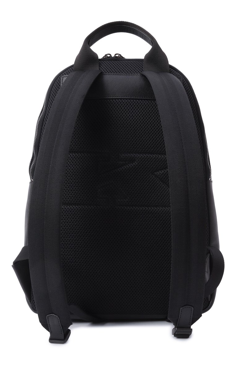 Мужской рюкзак KITON черного цвета, арт. UBA0114N0122808 | Фото 6 (Размер: large; Материал: Натуральная кожа; Сумки-технические: Рюкзаки - большие; Стили: Классический)