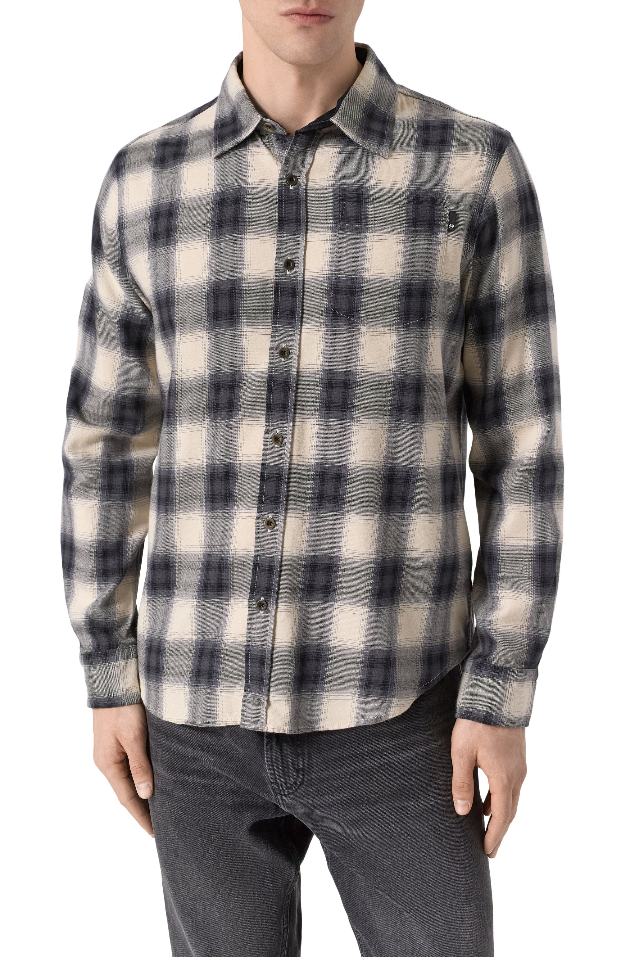 Рубашка AG ADRIANO GOLDSCHMIED серого цвета по цене 29150 руб., арт. 71093BCK, фото 3 Рубашка AG ADRIANO GOLDSCHMIED, арт. 71093BCK, фото 3