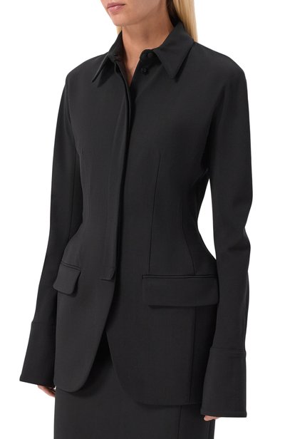 Шерстяной жакет MUGLER черного цвета по цене 256000 руб., арт. 26F1VE04831035, фото 3 Шерстяной жакет MUGLER, арт. 26F1VE04831035, фото 3