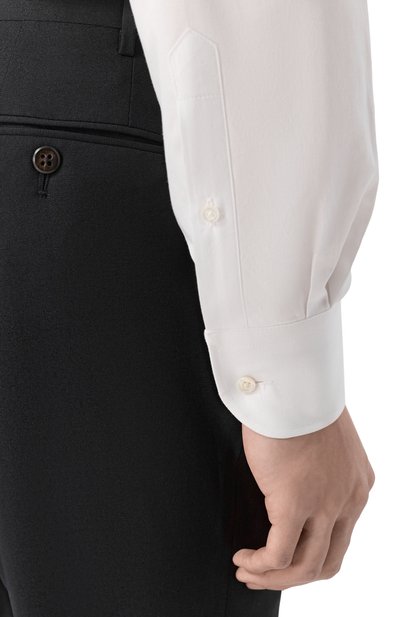Хлопковая сорочка CORNELIANI белого цвета по цене 29950 руб., арт. 27P100/2711625, фото 5 Хлопковая сорочка CORNELIANI, арт. 27P100/2711625, фото 5