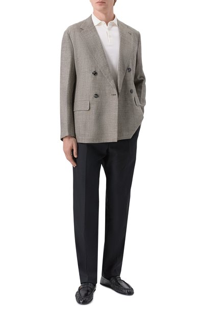 Мужской пиджак из шелка и льна GIORGIO ARMANI, арт. GM003526/TE20785