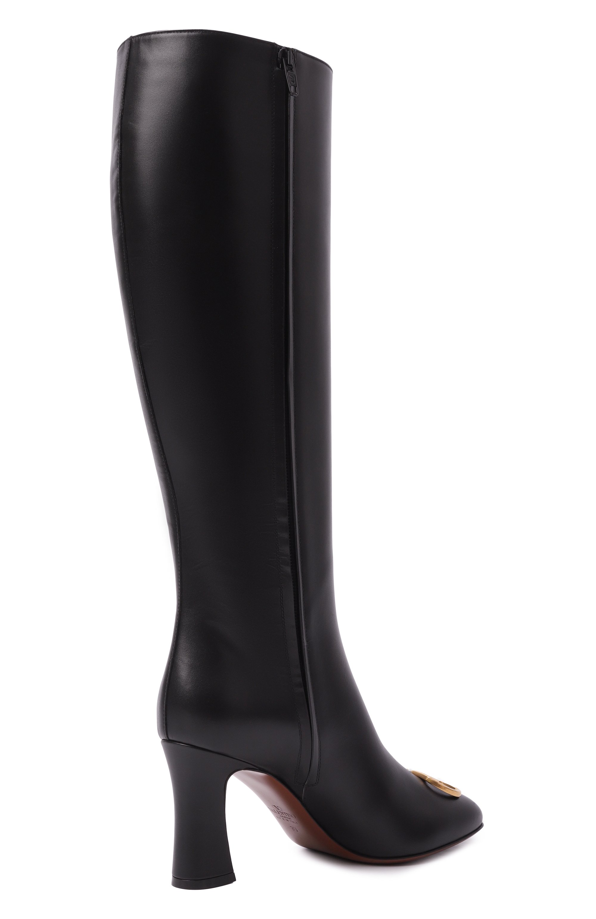 Кожаные сапоги vlogo signature VALENTINO черного цвета по цене 225000 руб., арт. 7W2S0ML1/DSH, фото 5 Кожаные сапоги vlogo signature VALENTINO, арт. 7W2S0ML1/DSH, фото 5